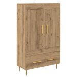 [4573671]enfilade meuble haut - buffet de salonmeuble de rangement avec tiroir ch�ne artisanal 695x31x115 ...