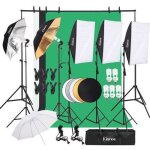 45w kit dclairage photo kit de support en arrire - plan photo studio softbox set parapluie lampe