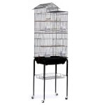 46 x 36 x 159cm cage oiseaux sur roulettes voli�re perruche calopsittes ins�parables mandarins canaris ...