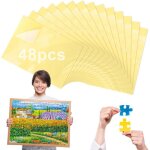 48 feuilles feuille collante puzzle bilat�ral colle puzzle pour fixer les puzzles pour puzzles 6000 pieces ...
