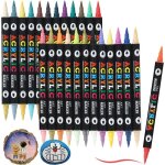 48 feutres acryliques �tanches pour artisanat bricolage bois toile pierre peinture rupestre cr�ation ...