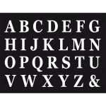 48 lettres adh�sives blanches 135 cm - blanc