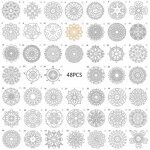 Pochoir de peinture - ootdty - 48 pcs - réutilisables - motifs variés - sécurité enfants Pochoir de peinture - ootdty - 48 pcs - réutilisables - motifs variés - sécurité enfants