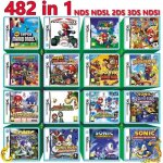 482 en 1 jeu vido cartouche de jeux mario multicart pour nds ndsl ndsi ndsll 3ds nds