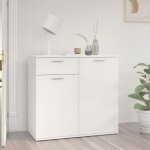 4848?fly 80 x 36 x 75 cm enfilade - dcor contemporain - armoire buffet bas de cuisine blanc brillant ...