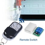 4ch 433mhz relais de porte de garage sans fil tlcommande commutateur rcepteur avec tlcommande - ...