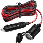 4m rallonge allume - cigare12v / 24v prise allume - cigare avec fusible 15a / 16 awg pompes de gonflage ...