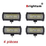 4pcs 120w 7 cree rampe led phares longue portée moto 12v suv 4x4 buggy léclairage 4pcs 120w 7 cree rampe led phares longue portée moto 12v suv 4x4 buggy léclairage
