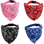 4pcs bandanas pour chien collier bandana de mode foulards triangle bavoirs r�glables pour petit moyen ...