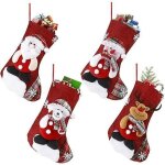 4pcs chaussette de nol grande taille xmas sac cadeau pour dcoration noel chemine sac de bonbons