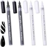 4pcs crayon blanc ongles stylo french manucure blanc stylo de peinture pour nail art graffiti diy manucure ...