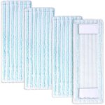 4pcs housses de rechange pour balai leifheit profi xl micro duo / cotton plus pour tous les sols absorption ...