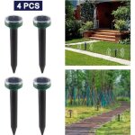 4pcs répulsifs solaires anti - taupes répulsif ultrasonique pour extérieur sans taupes sans poison de ... 4pcs répulsifs solaires anti - taupes répulsif ultrasonique pour extérieur sans taupes sans poison de ...
