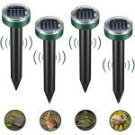 4pcs rpulsif solaire pour taupesrpulsif taupes ultrasons solairesrpulsif taupeanti - taupe ultrasons ...