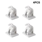 (4pcs)supports de tiges de douche réglables sans clous auto - adhésifs supports muraux pour tringle à ... (4pcs)supports de tiges de douche réglables sans clous auto - adhésifs supports muraux pour tringle à ...