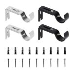 4 pièces support tringle rideaux - support pour tringle à rideau en métal - support de rideau avec 18 ... 4 pièces support tringle rideaux - support pour tringle à rideau en métal - support de rideau avec 18 ...