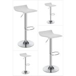 4pcs tabourets de bar ?blanc?pivotant et r�glable en hauteur 60 cm - 80 cm