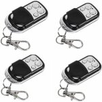 4pcs télécommande universelle pour porte de garage / portail alarme 433 mhz argent 4pcs télécommande universelle pour porte de garage / portail alarme 433 mhz argent