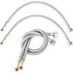 4pcs tuyau deau flexible tress en acier inoxydable avec raccord 1 - 2 bsp et m10 pour mitigeur monobloc ...