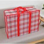 Grands sacs cabas multi - usages - ecelen - rouge1 - nylon - matriau tiss pp - lot de 4