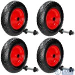 Ecd germany 4x roue de brouette � air 4. 80 / 4. 00 - 8 � 390 mm 95 mm deux couches de tissu capacit� ...