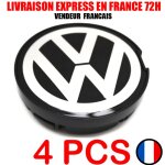 4x cache moyeu volkswagen jante centre de roue enjoliveur vw 55mm noir neuf