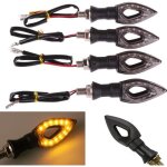 Clignotants led moto - universel - 12v - 12 led - ambre