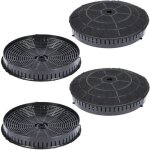 4x filtres  charbon actif  180 mm ensemble de 4 pour hottes aspirantes convient  elica cfc0038668 ...