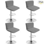 4x housses tabourets hauts de cuisine housse de chaise bar extensible couverture de protection pour tabouret ...