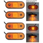 4x led 10 - 30v ambre orange contour angle ct marqueur norme e feux pour remorque de camion camping ...