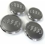 4x logo jante audi argent 69 mm cache moyeu centre de roue emblme 4l0601170 lbq59