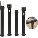 4x pieds lit universels m�tal r�glables 50cm sans per�age sommier central label