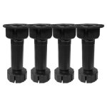 4x pied de meuble cuisine hauteur reglable 100 - 160mm 28mm avec base plastique plinthe