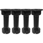 4x pied de meuble cuisine hauteur reglable 150 - 210mm 28mm avec base plastique plinthe