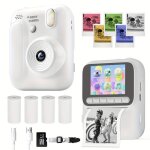 5 - en - 1 appareil photo enfants - impression instantan�e - 48mp / 1080p 2. 4 �cran - 4 rouleaux de ...