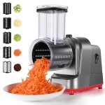 5 en 1 r�pe � l�gumes �lectrique - hachoir � l�gumes professionnel - 300w - 5 lame en acier inoxydable ...