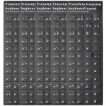 5 autocollants clavier fran�ais - remplacement lettres - ordinateurs portables / pc qiedoviey