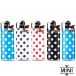 5 briquets bic mini  pierre dcors pois