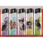 5 briquets chat �lectroniques rechargeables