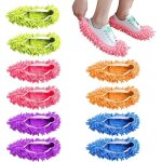 5 couleurs 5 paires chaussons mopmicrofibre poussi�re mop chaussureslavable et r�utilisable chaussons ...