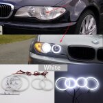 5. coup blanc - phare led blanc halo angel demon eyes kit angel eyes light pour bmw srie 3 e46 berline ...