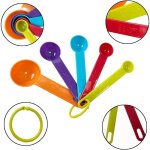 5 cuill�res doseuses de couleurs de diff�rentes capacit�s cuill�res doseuses en plastique pour outils ...