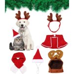 5 pcs costume de nol pour animal de compagnie vetement chien noel deguisement chien noel antlers chapeaux ...