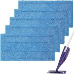 5 pcs remplacement lingettes reutilisable pour swiffer wetjet spray balais lavables en microfibre, bonnettes ...