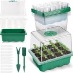 5 pi�ces bac � semis plateau de culture en plastique avec couvercle mini serre pour semis pour germination ...