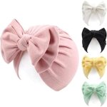 5 pi�ces b�b� filles chapeau arc nouveau - n� b�b� chapeau avec noeud multi couleur coton tout petit ...