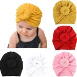 Bonnets bébé - non spécifié - turban - 5 pièces - coton - Élastique - lavage à la main Bonnets bébé - non spécifié - turban - 5 pièces - coton - Élastique - lavage à la main