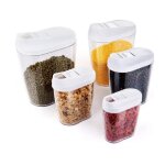 5 pièces boîtes de conservation à céréales cuisine alimentaires boîtes à céréales rangement pour aliments ... 5 pièces boîtes de conservation à céréales cuisine alimentaires boîtes à céréales rangement pour aliments ...