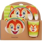 5 pices coffret vaisselle repas bb jeu de vaisselles en bambou la fibre de bambou vaisselle pour enfants ...