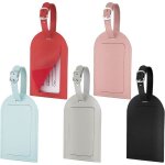 tiquettes de bagage - non spcifi - 5 pices - cuir pu - 5 couleurs - 7x11 cm
